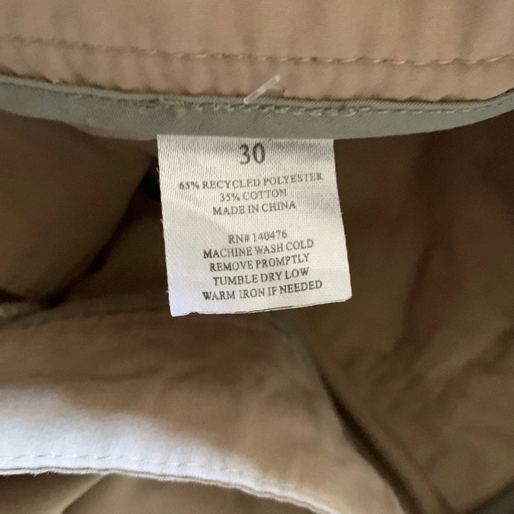 Faherty All Day Shorts Mens 32 Khaki Tan Hybrid Board Shorts‎ Quick Dry Chino